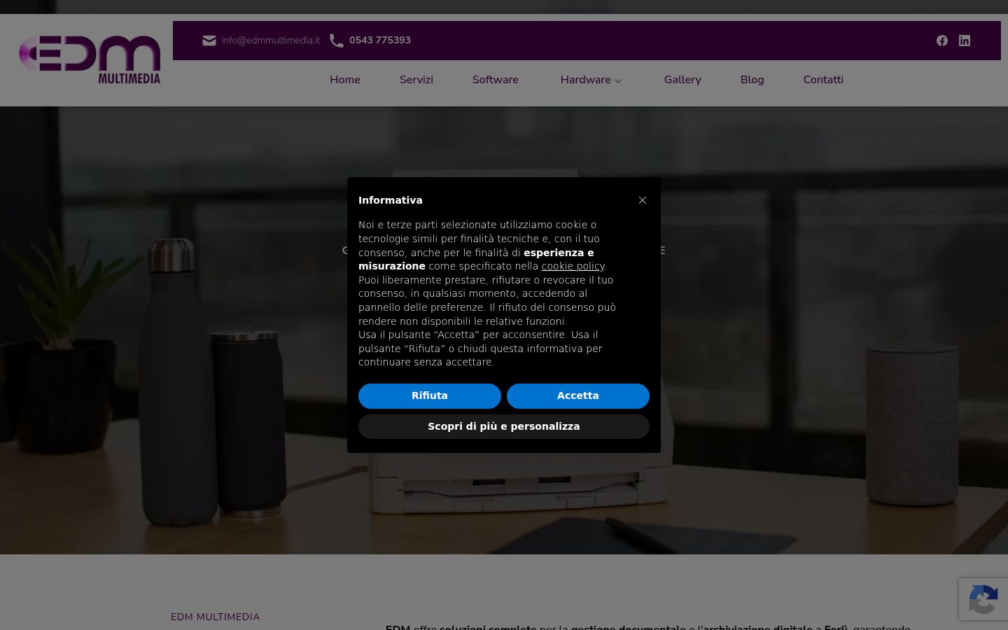 Captura de pantalla del banner de consentimiento mostrado antes de cualquier interacción