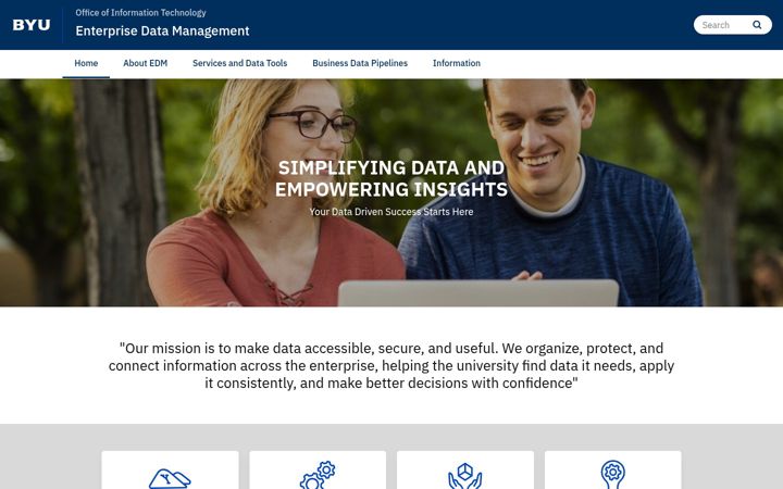 Screenshot of edm.byu.edu