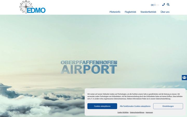 Ekrano kopija edmo-airport.de