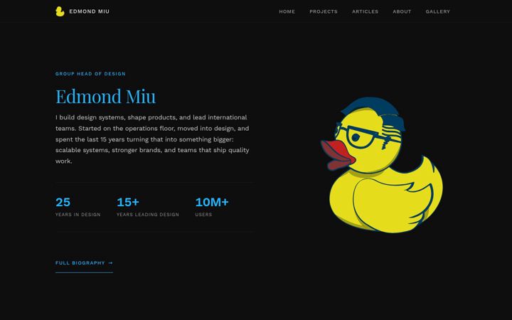 Screenshot of edmondmiu.com