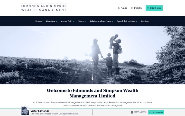 Captură de ecran a edmondsandsimpson.co.uk