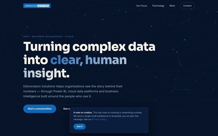 Screenshot of edmondsonsolutions.com