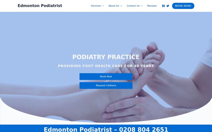 Screenshot of edmonton-podiatrist.com