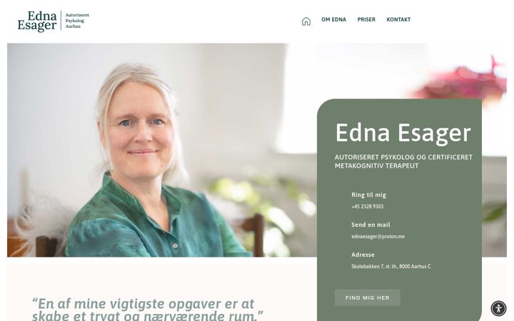 Screenshot of ednaesager.dk