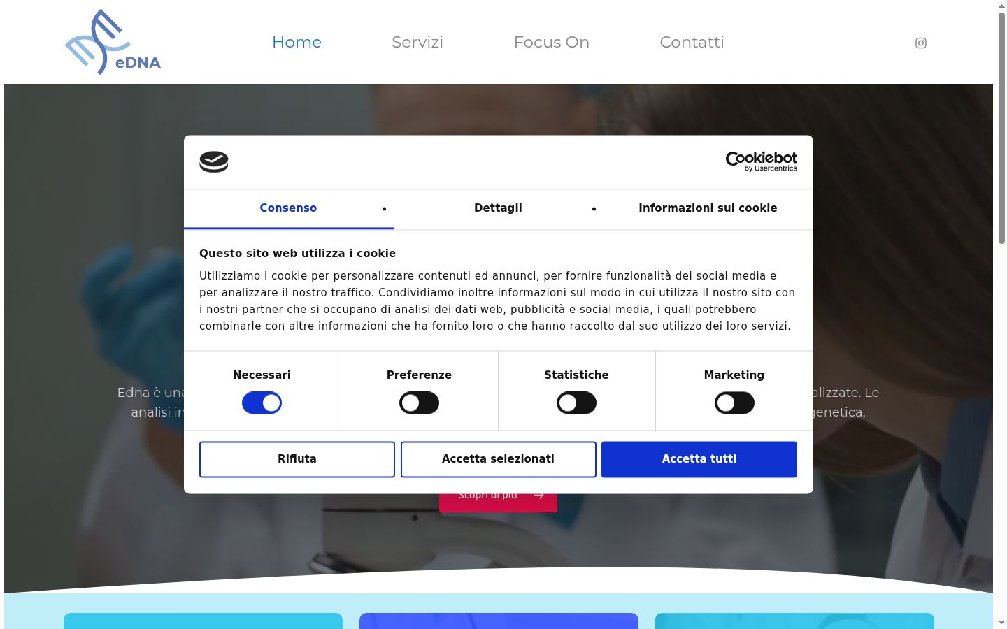 Snímek obrazovky baneru souhlasu zobrazeného před jakoukoli interakcí