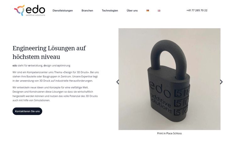 Screenshot of edo-additive.ch