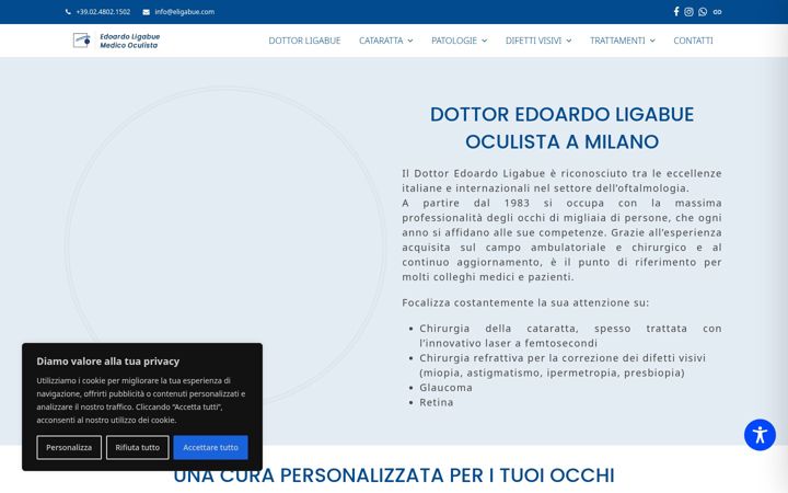 Screenshot of edoardoligabueoculista.it