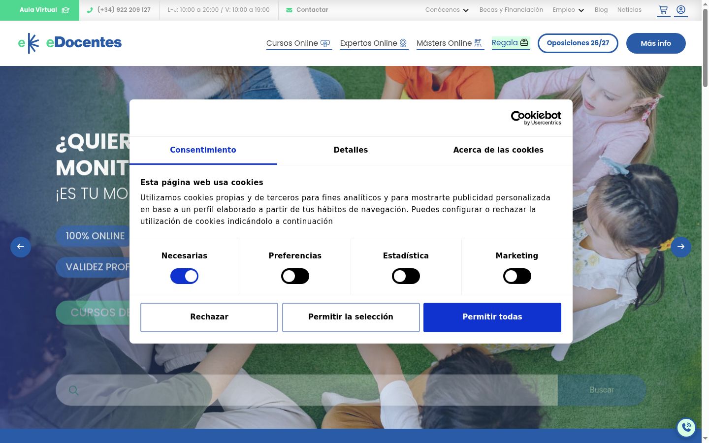 Snímka obrazovky banera súhlasu zobrazeného pred akoukoľvek interakciou