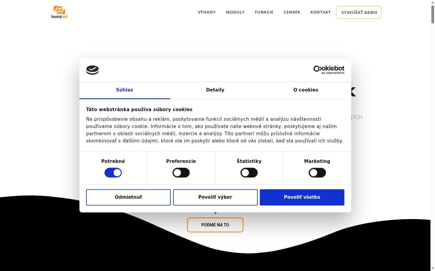 Captură de ecran a bannerului de consimțământ afișat înainte de orice interacțiune