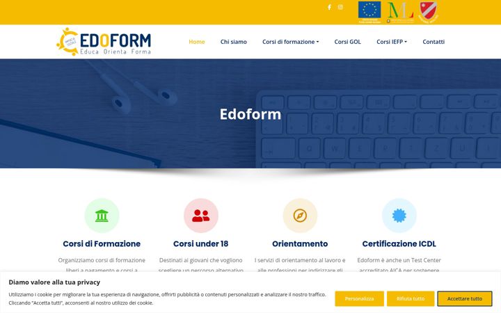 Screenshot von edoform.it
