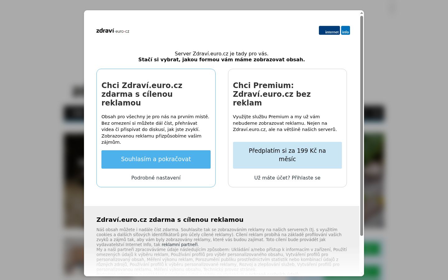 Screenshot tal-banner tal-kunsens muri qabel kwalunkwe interazzjoni