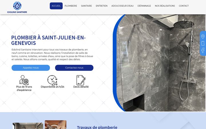 Screenshot of edolind-sanitaire.fr