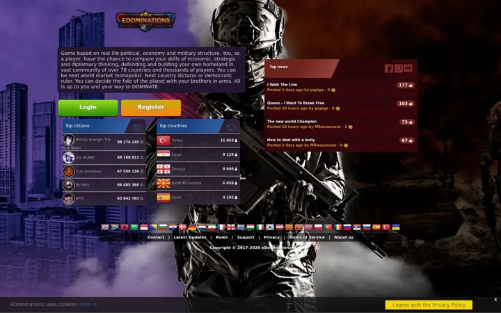 Screenshot of edominations.com