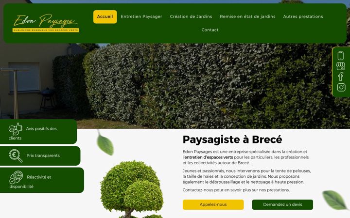 Screenshot of edon-paysages.fr