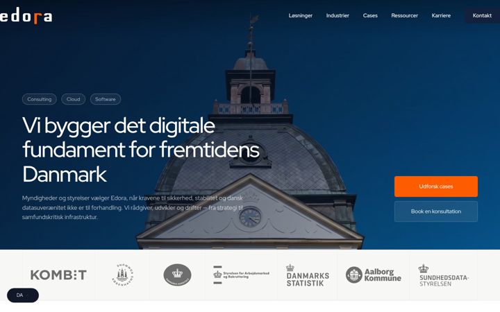 Screenshot of edora.dk