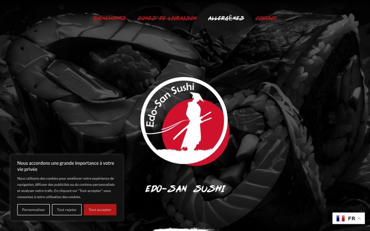 Screenshot of edosan-sushi.com
