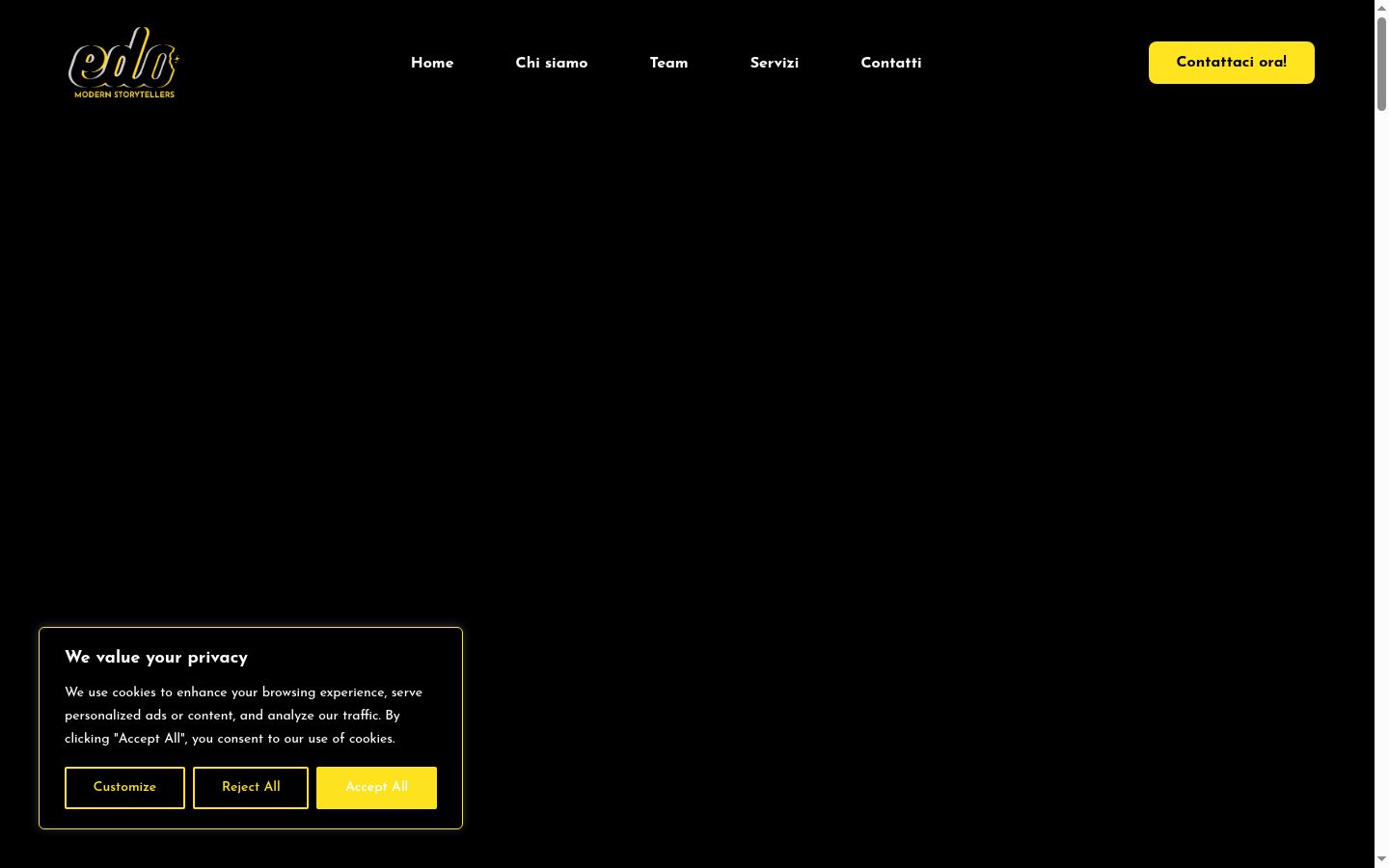 Captura de pantalla del banner de consentimiento mostrado antes de cualquier interacción