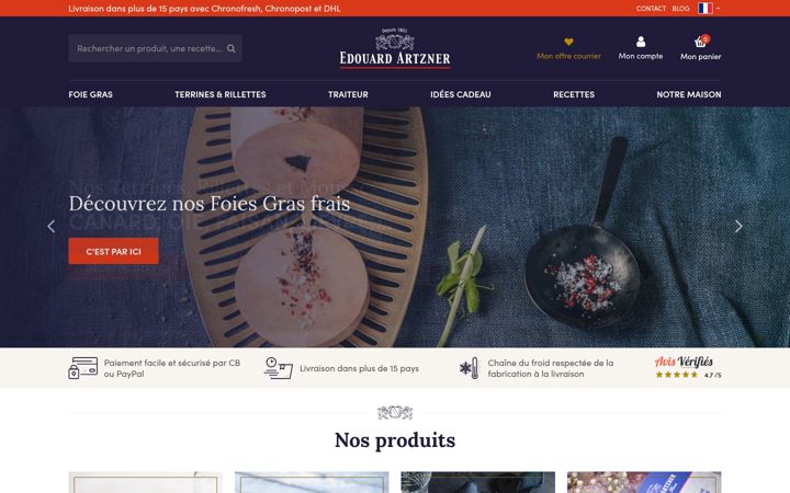 Screenshot of edouard-artzner.com