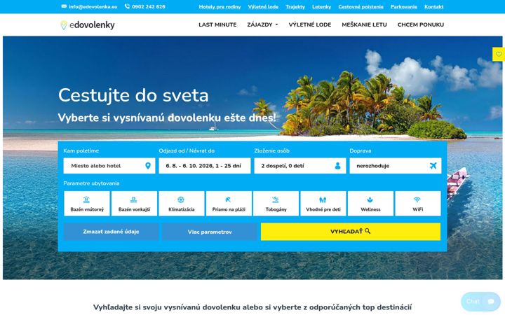 Screenshot of edovolenka.eu