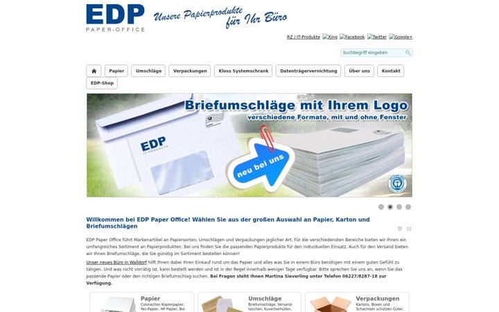 Screenshot of edp-paper-office.de