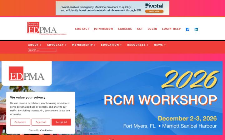Screenshot of edpma.org