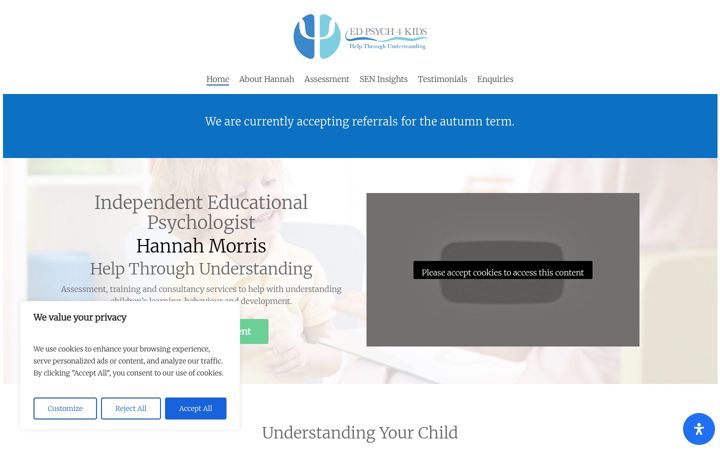 Screenshot of edpsych4kids.com