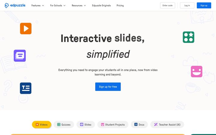 Ekrano kopija edpuzzle.com