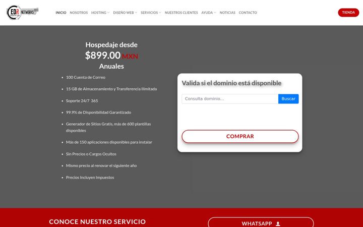 Screenshot of edr.com.mx