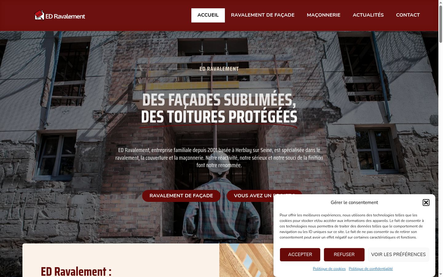 Screenshot tal-banner tal-kunsens muri qabel kwalunkwe interazzjoni