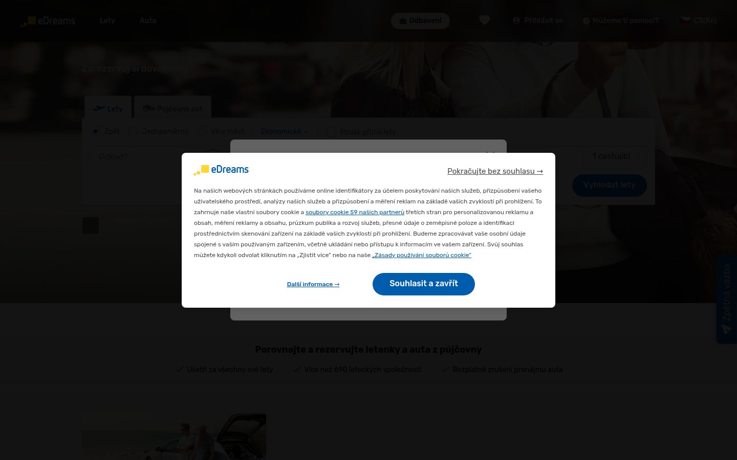 Screenshot tal-banner tal-kunsens muri qabel kwalunkwe interazzjoni