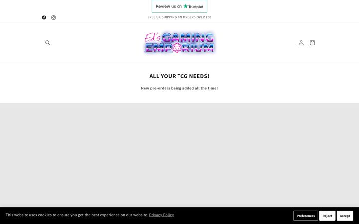 Screenshot of eds-gaming-emporium.com