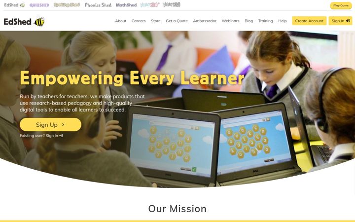 Screenshot of edshed.com
