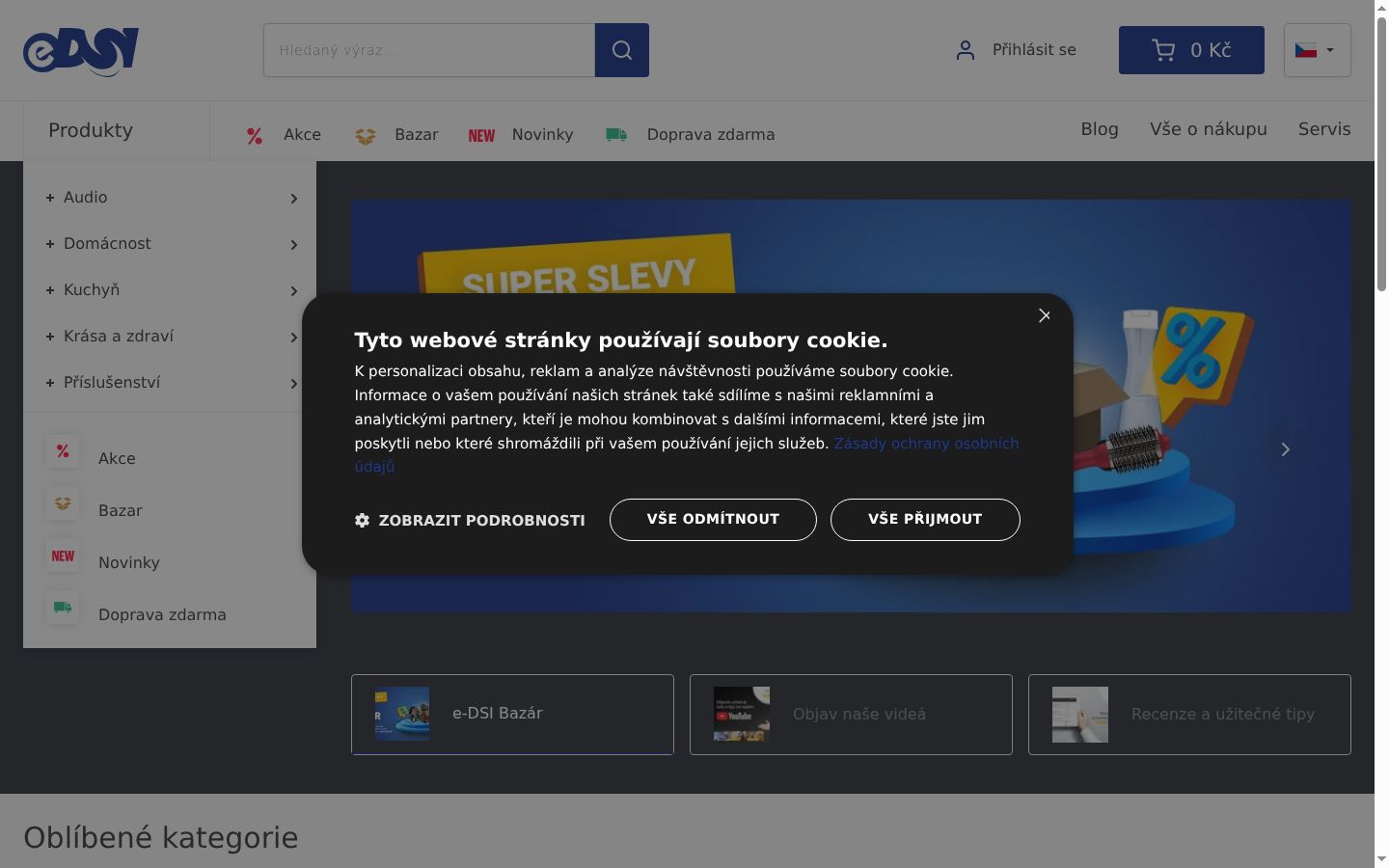 Screenshot tal-banner tal-kunsens muri qabel kwalunkwe interazzjoni