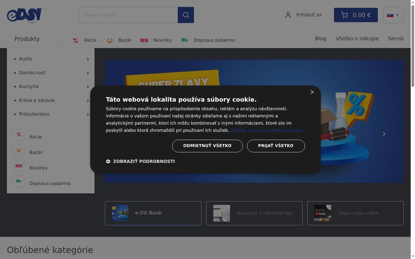 Captură de ecran a bannerului de consimțământ afișat înainte de orice interacțiune