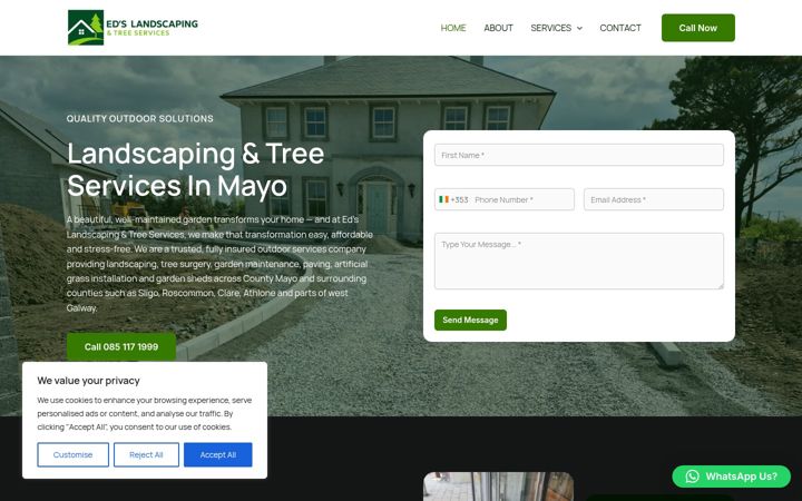 Skærmbillede af edslandscaping.ie