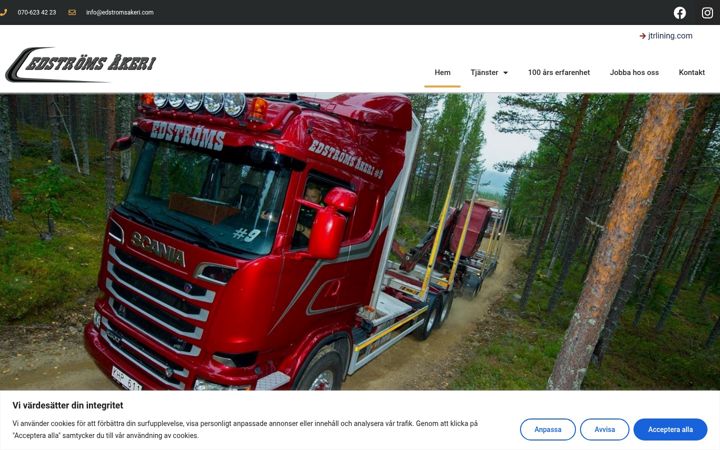 Screenshot of edstromsakeri.com