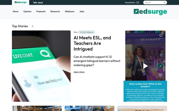 Skærmbillede af edsurge.com