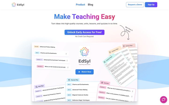 Screenshot of edsyl.ai
