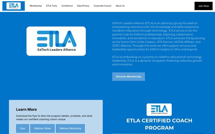 Screenshot of edtechleadersalliance.org