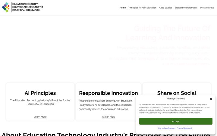 Screenshot of edtechprinciples.com