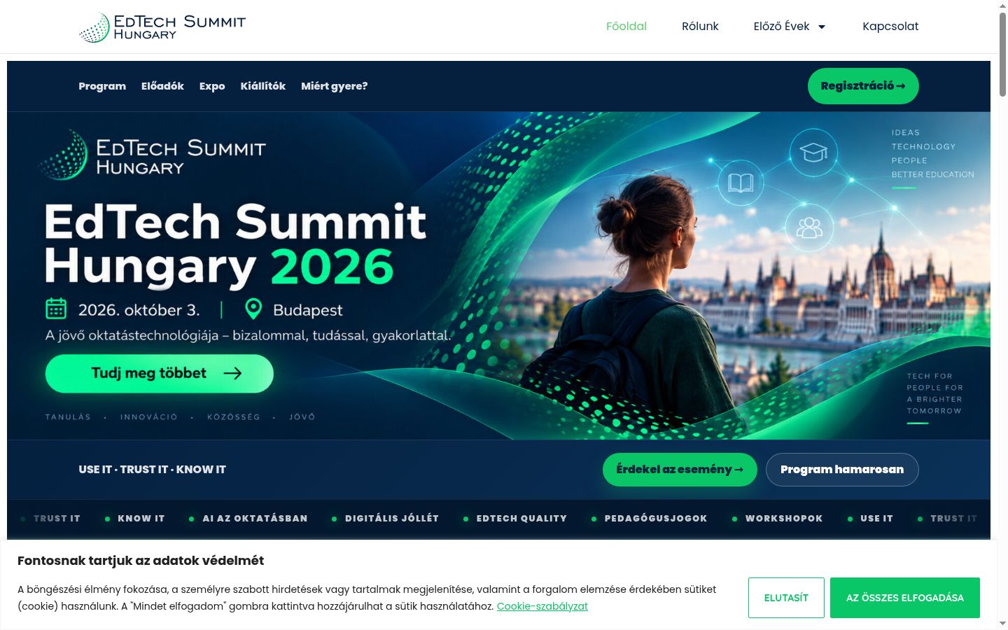 Screenshot of the consent banner shown before any interaction