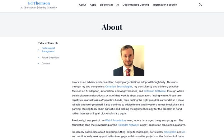 Screenshot of edthomson.com