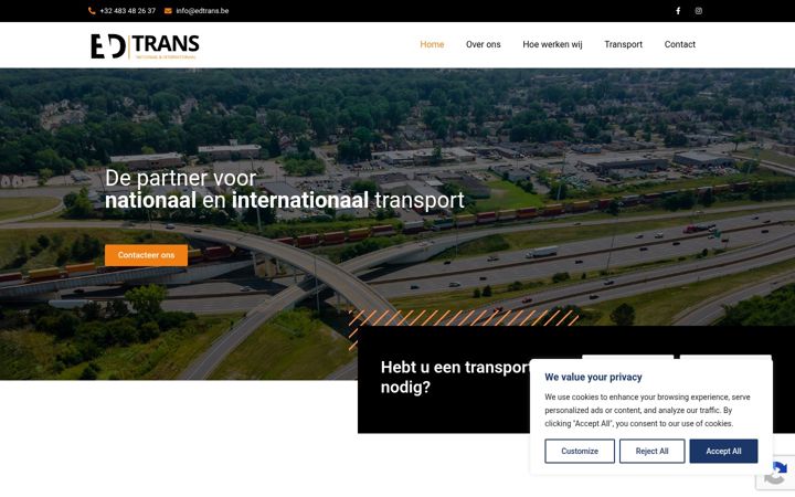 Screenshot of edtrans.be