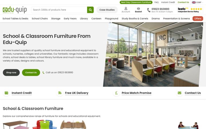 Screenshot of edu-quip.co.uk