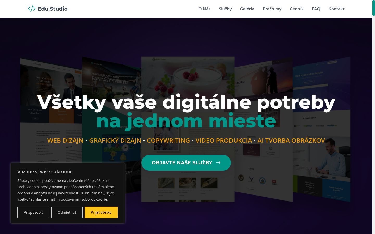 Sutikimo reklamjuostės, rodytos prieš bet kokią sąveiką, ekrano kopija