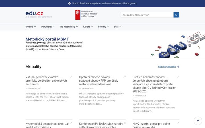 Screenshot van edu.cz