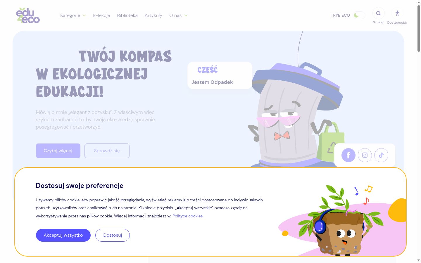 Screenshot tal-banner tal-kunsens muri qabel kwalunkwe interazzjoni