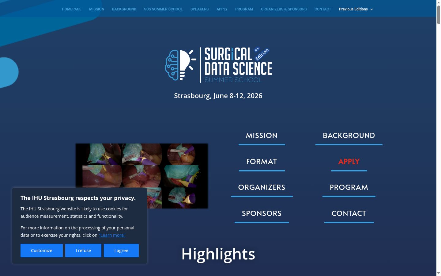 Screenshot of the consent banner shown before any interaction