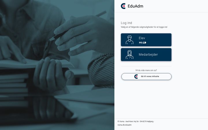 Screenshot of eduadm.dk