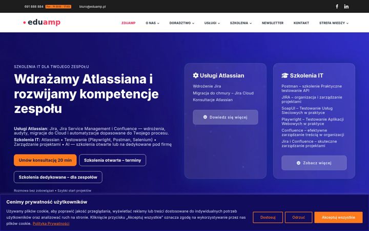 Posnetek zaslona eduamp.pl